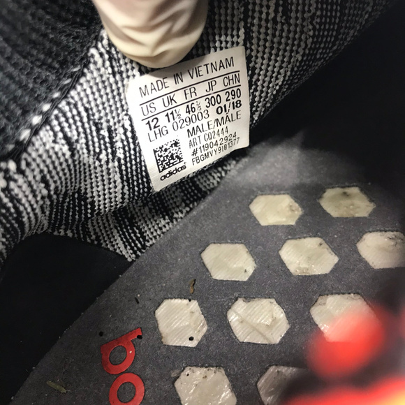 Adidas BOOST Gray White Sneakers Size: US 12 - Picture 6 of 7